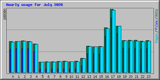 Hourly usage for July 2026